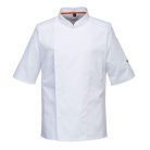 Tunica de bucătar cu care nu transpiri! Portwest C738 Mesh Air Pro S/S Albă 