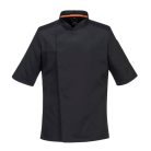 Tunica de bucătar care te menține răcoros și confortabil Stretch MeshAirPro Negru Mărimea XXL