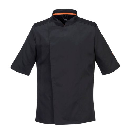 Tunica de bucătar care te menține răcoros și confortabil Stretch MeshAirPro Negru Mărimea XXL