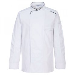  Tunică de bucătar cu țesătura de tip plasă aerată sub brat Portwest C835 Surrey Chefs L/S Albă