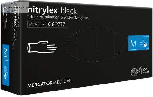Mănuși de unică folosință din nitril pentru bucătari,  Nitrylex negru 