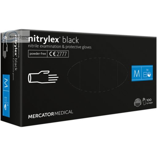 Mănuși de unică folosință din nitril pentru bucătari,  Nitrylex negru 
